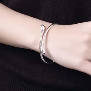 New Sterling Silver Bangle Bracelet, Stamped